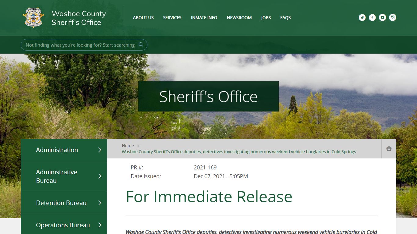 Sheriff's Office - washoesheriff.com